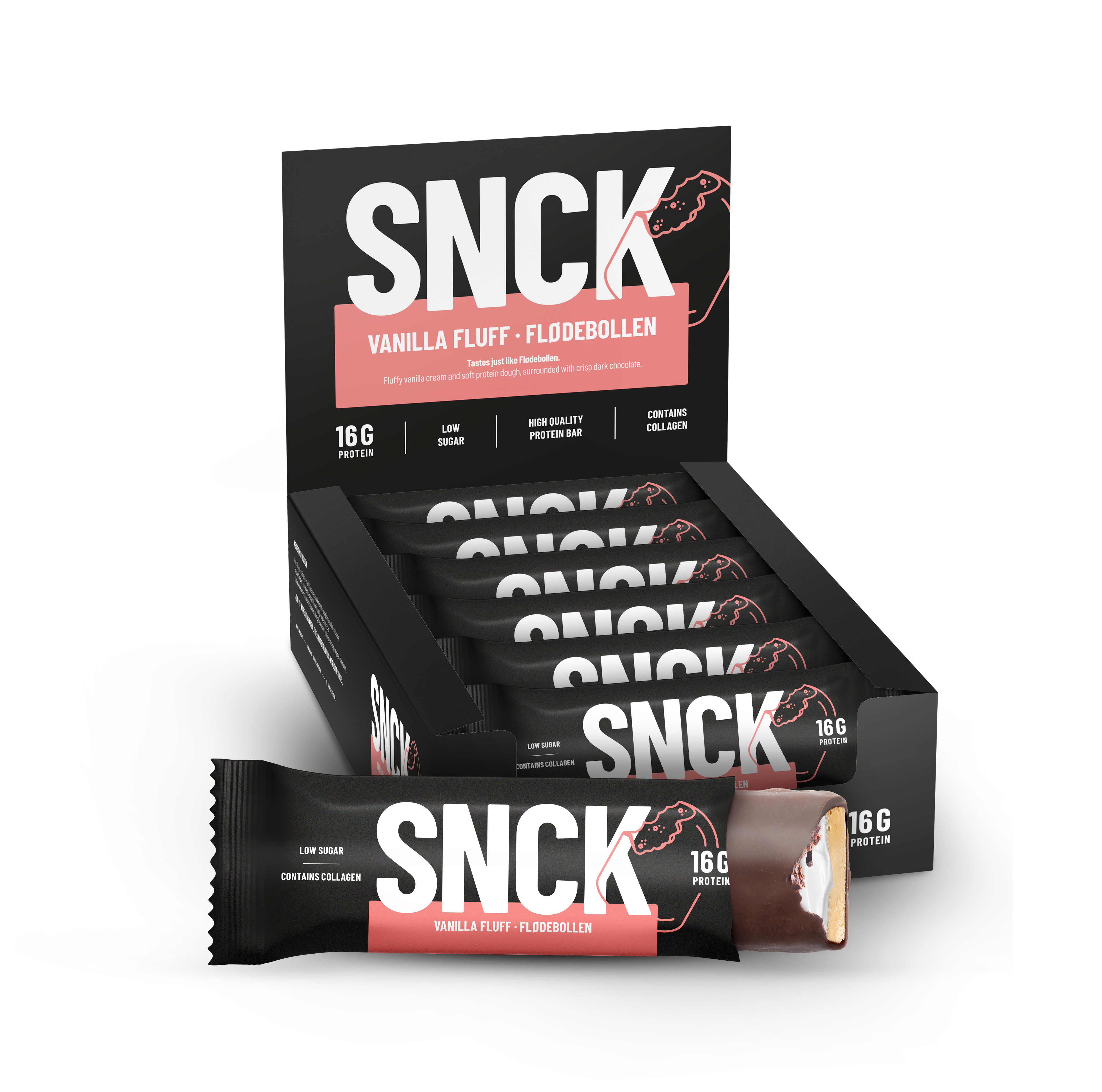 SNCK Protein Bar – Vanilla Fluff (12/box)-2