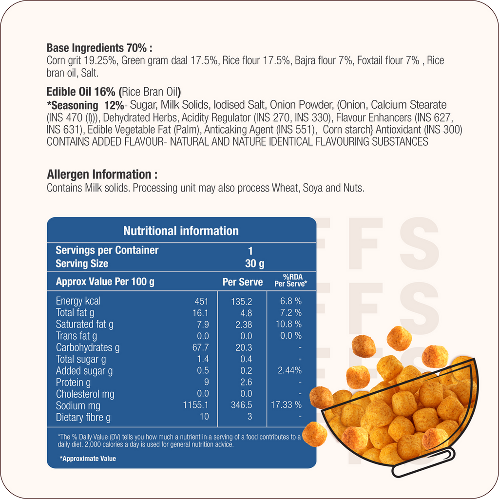 Gluten Free Protein Puffs : Sourcream