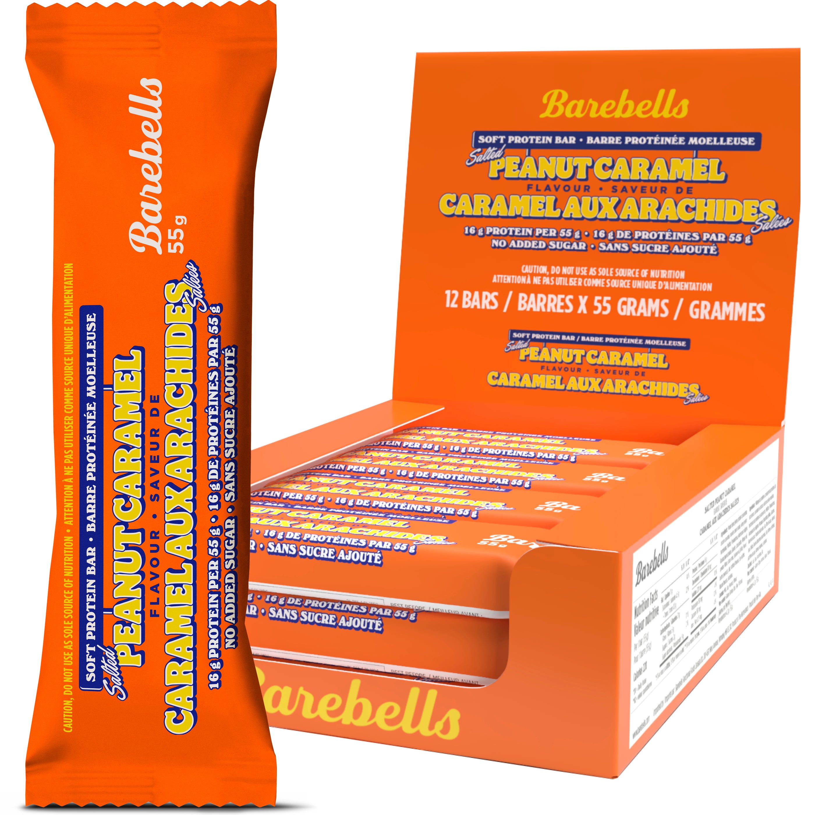 Barebells Soft Protein Bar – Salted Peanut Caramel (55g, 12 Bars)