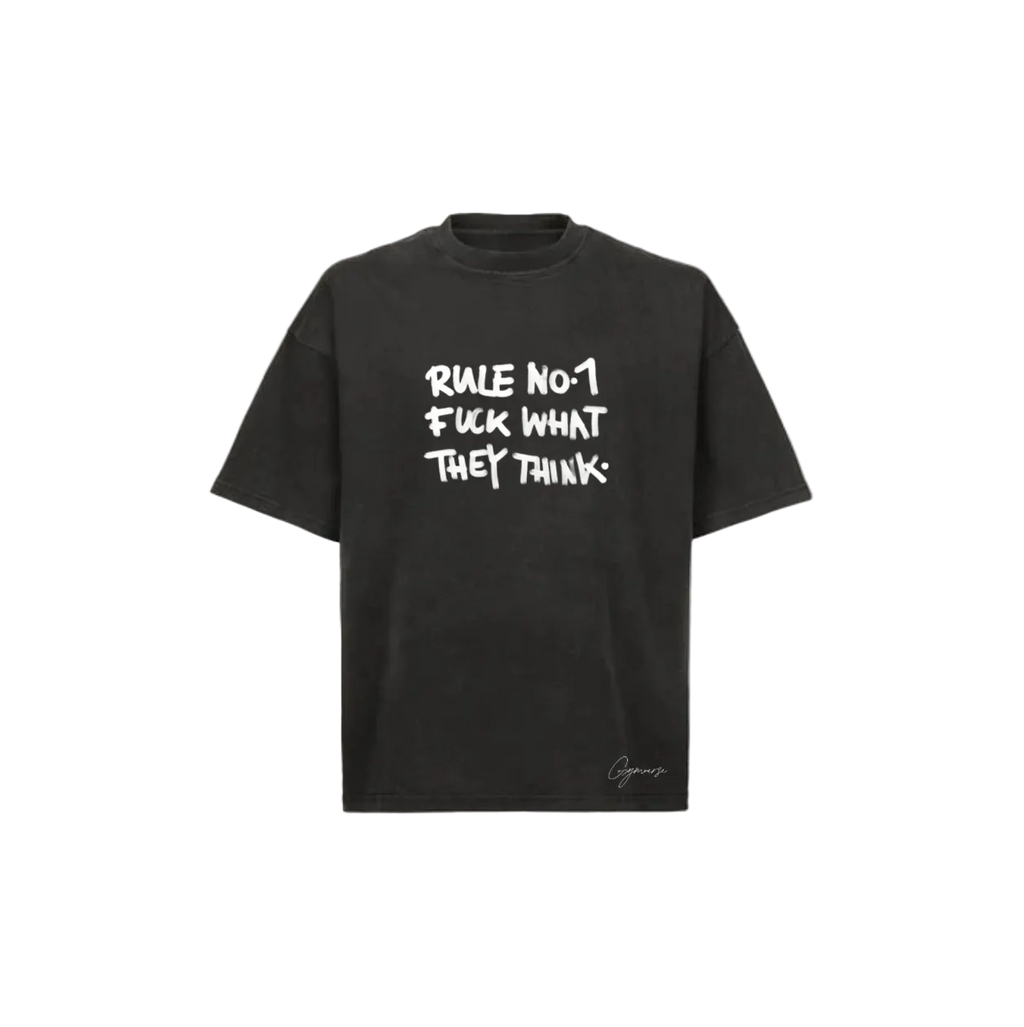 Vintage Black Oversized Boxy Tee