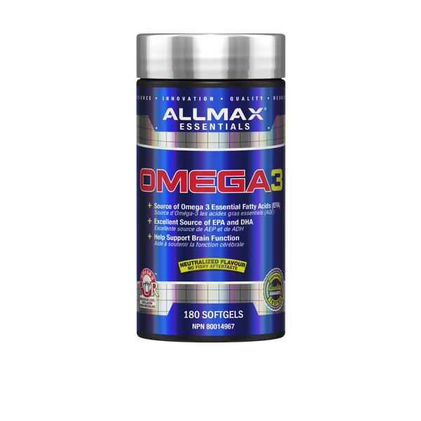 ALLMAX Omega 3 – Cold-Water Fish Oil Concentrate (180 Softgels)