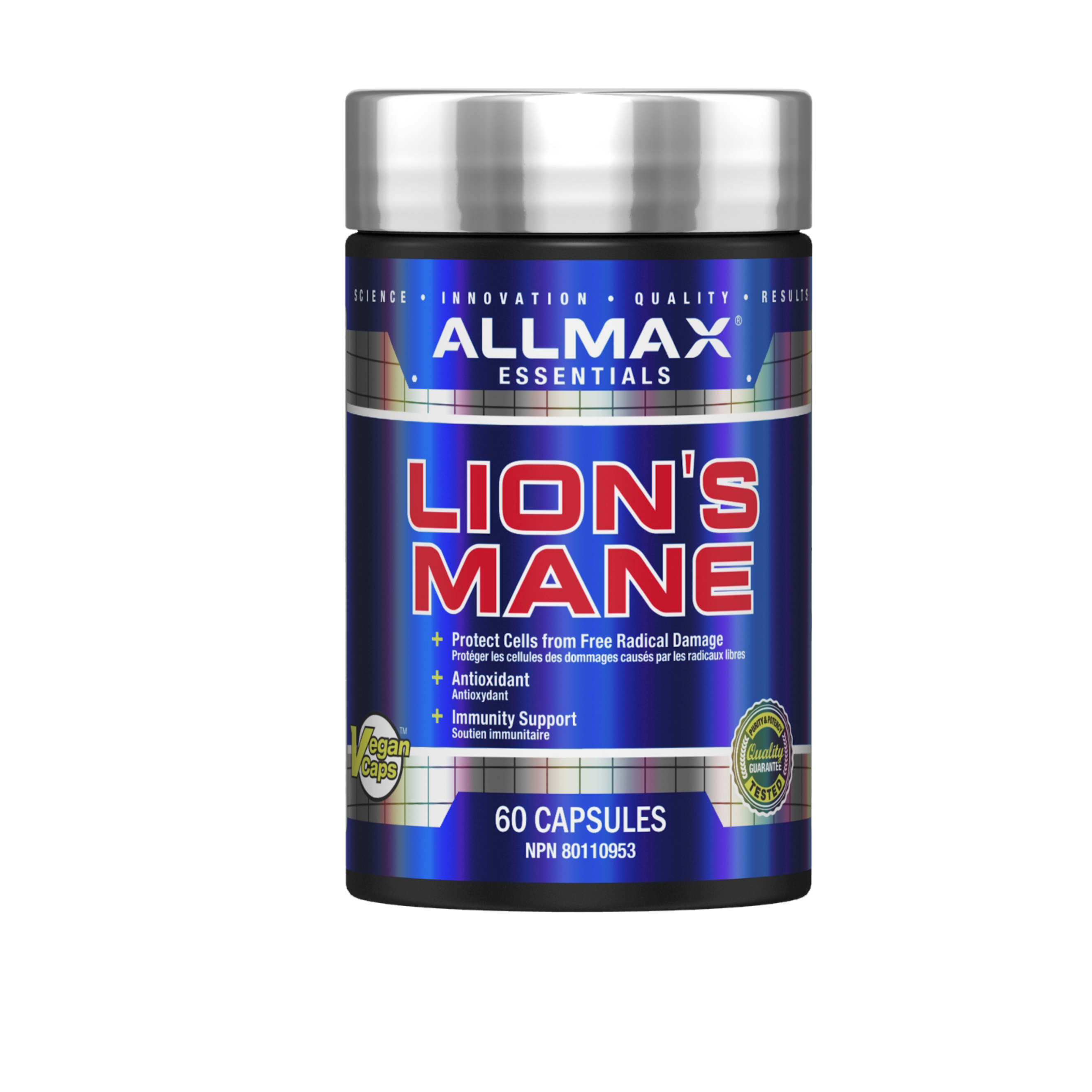Allmax Lion’s Mane 60 Capsules – Organic Brain & Focus Support