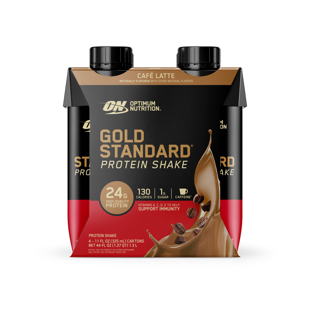 ON Gold Standard Protein Shake RTD – 11 oz (12/case) Café Latte