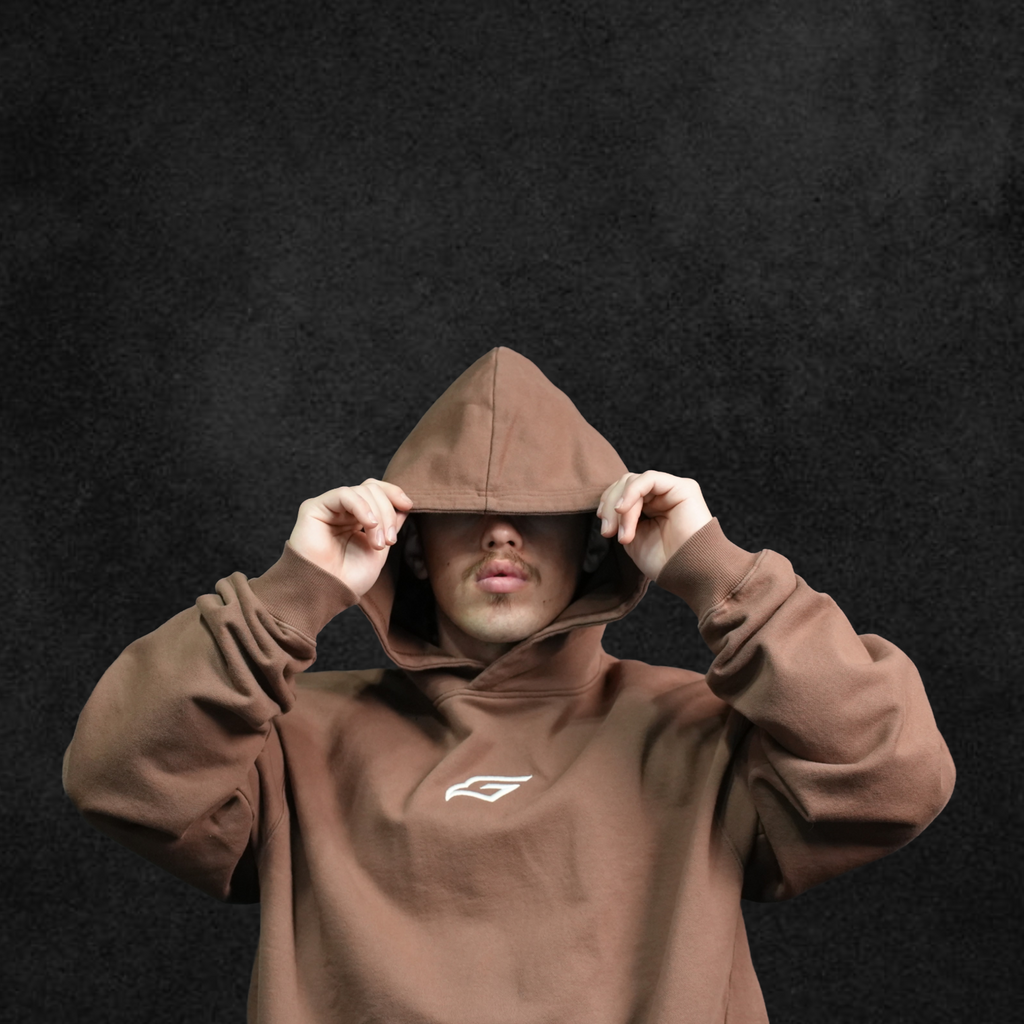 Vintage Brown Oversized Hoodie