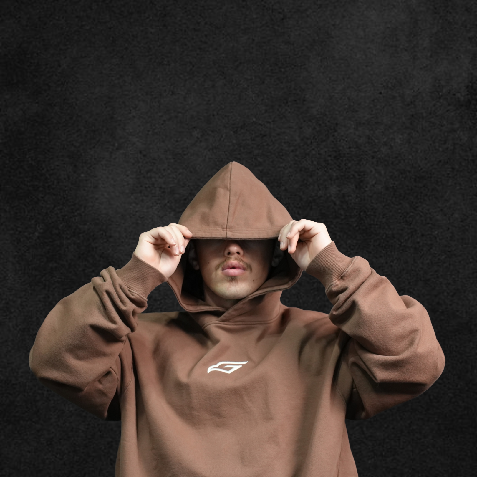 Vintage Brown Oversized Hoodie