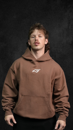 Vintage Brown Oversized Hoodie