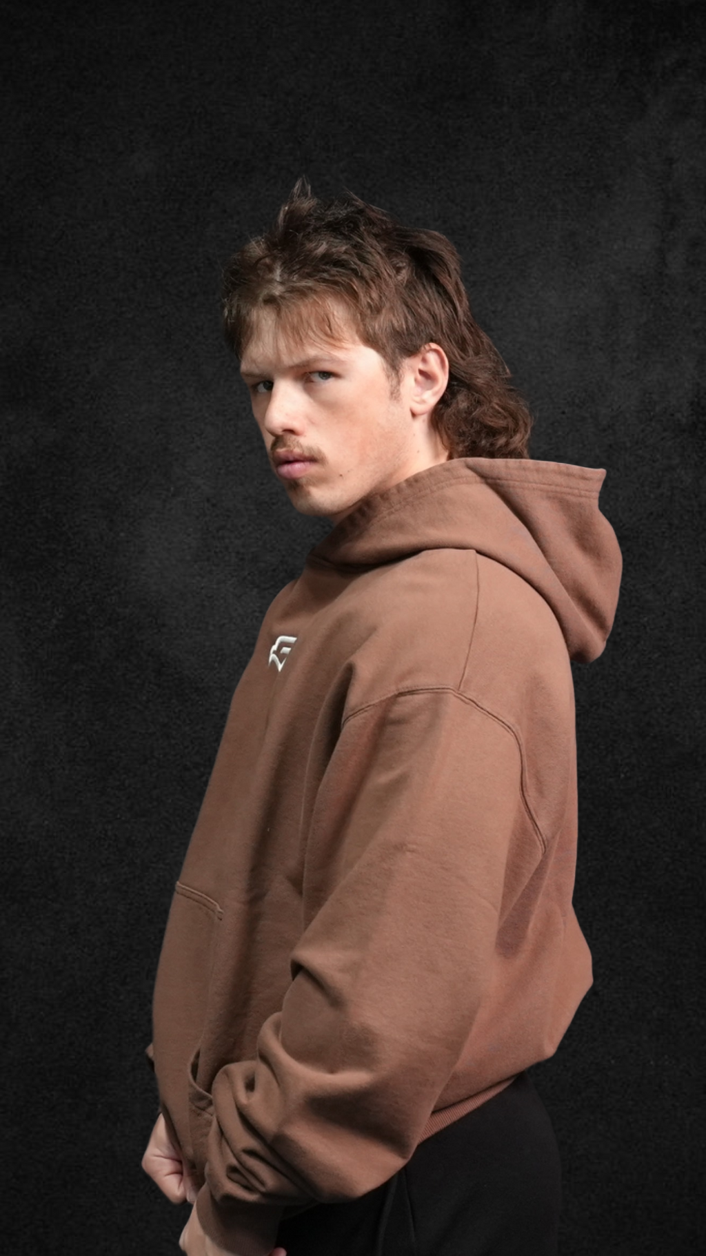 Vintage Brown Oversized Hoodie