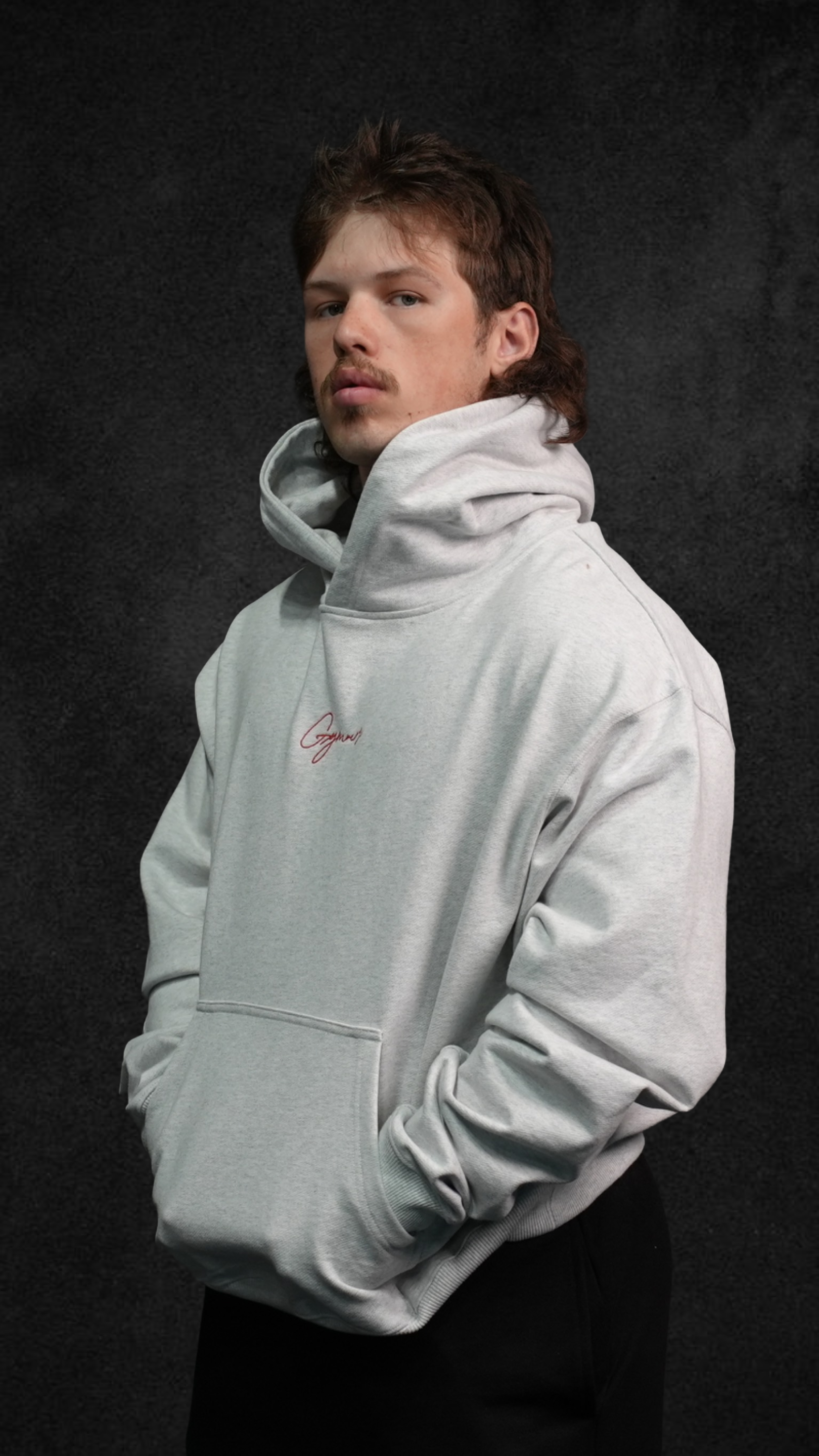 Light Grey Marl Oversized Hoodie