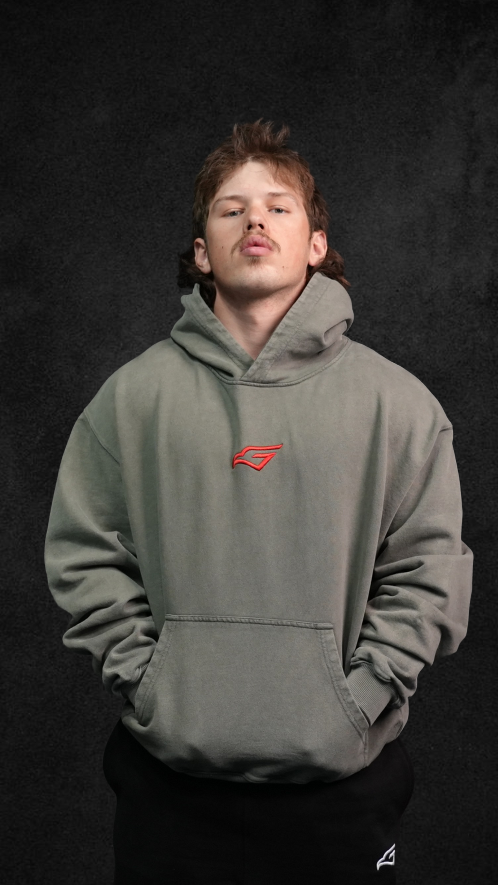 Vintage Olive Oversized Hoodie