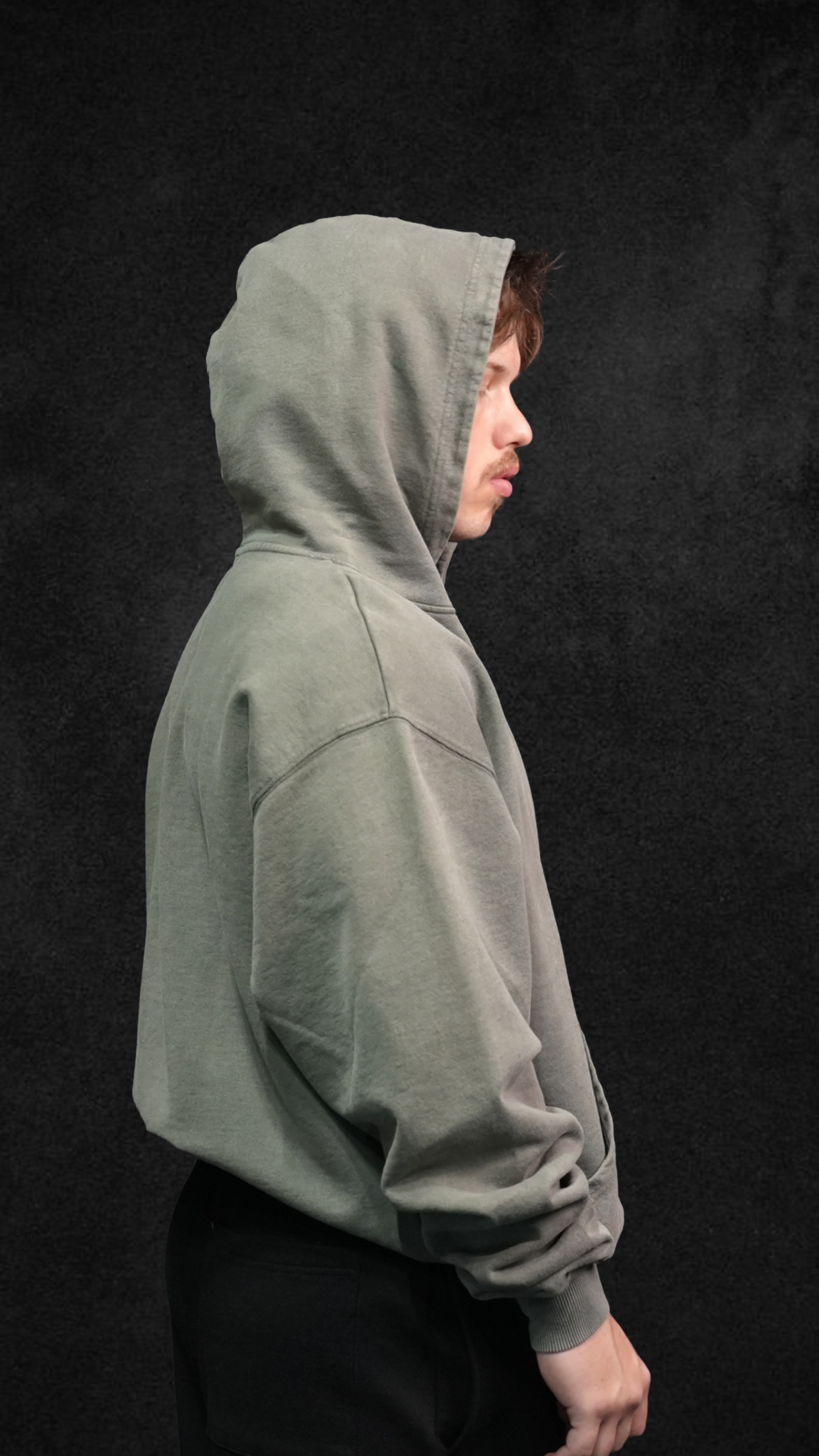 Vintage Olive Oversized Hoodie