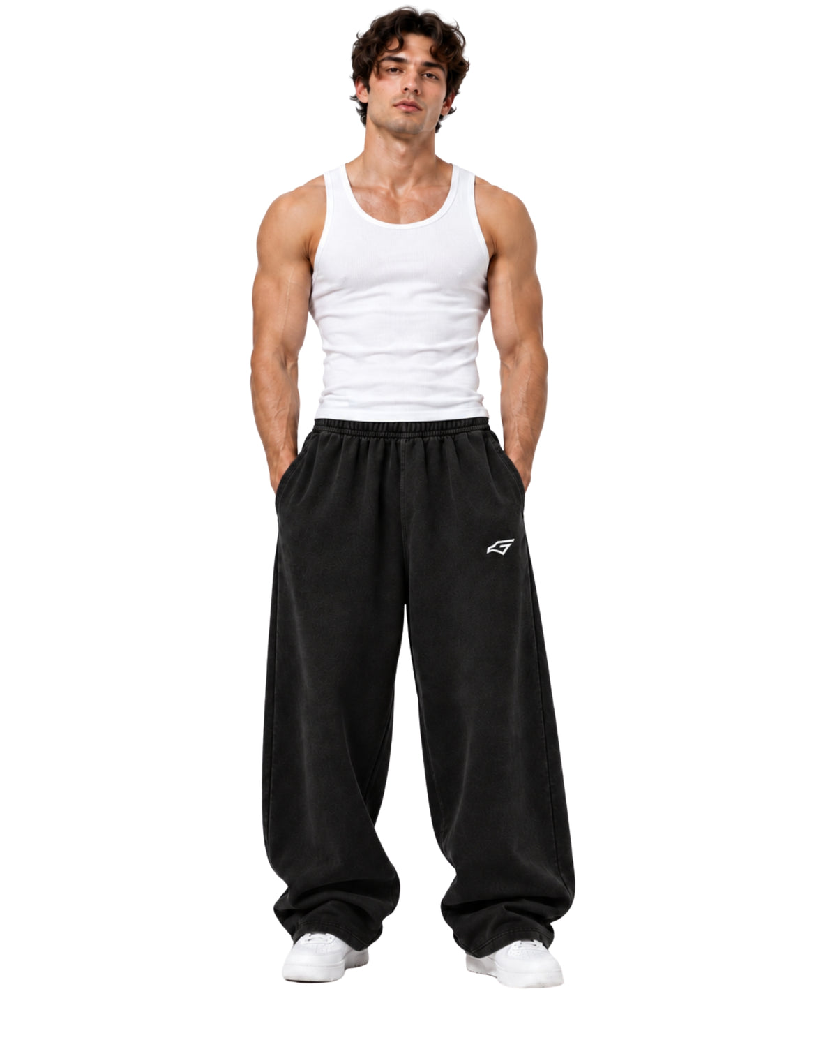 VINTAGEBLACKOVERSIZEDSWEATPANTSmale 