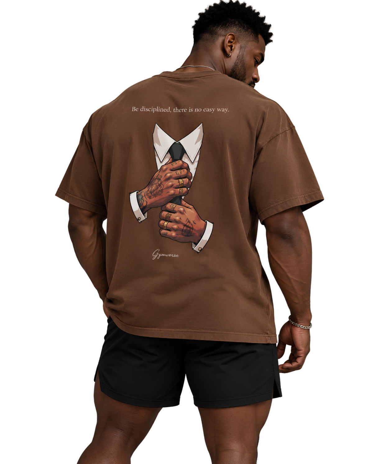 VintageTanMaleBackBlackModelFullBody