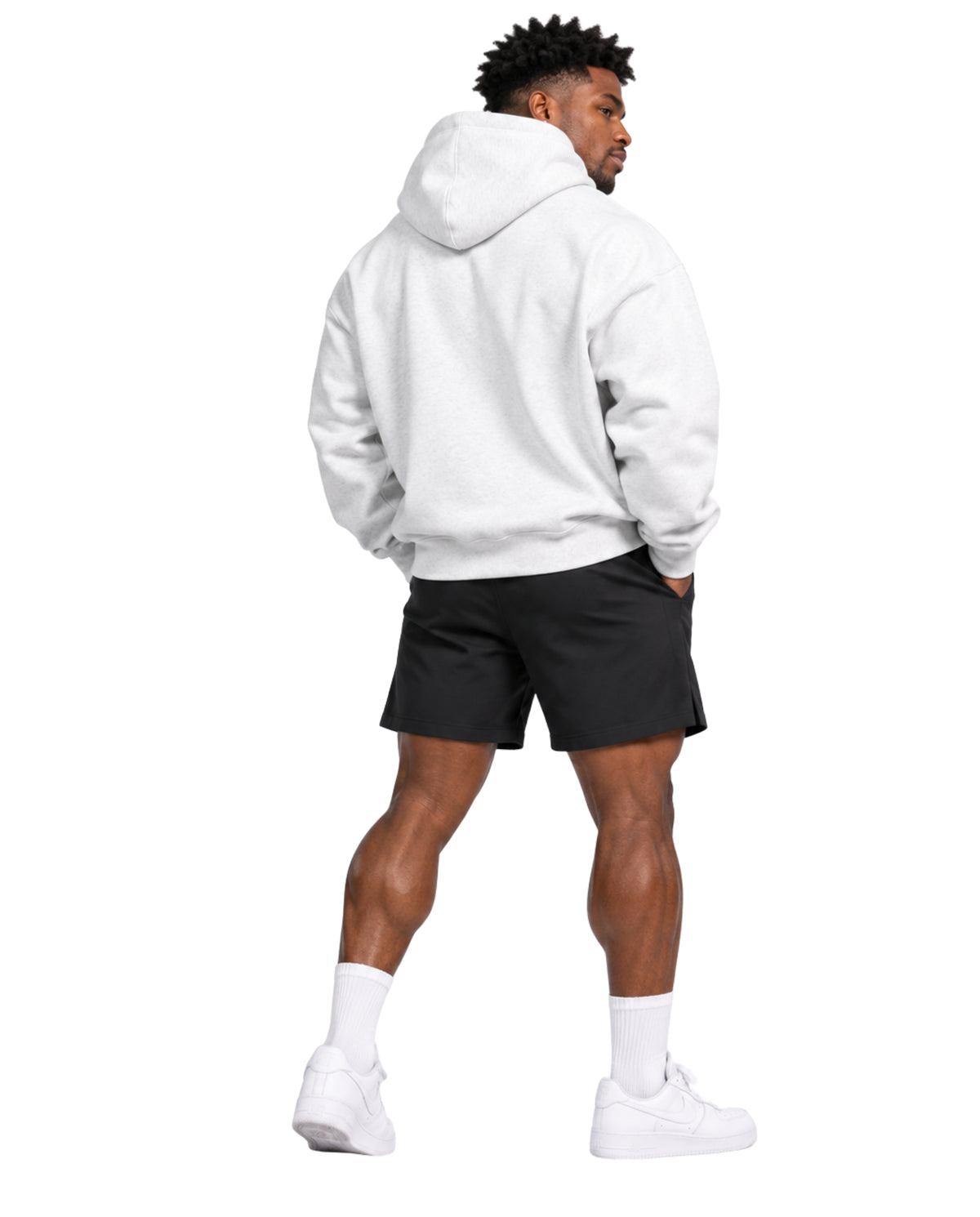 WhiteGymverseHoodieMaleAthleticBackFullBody