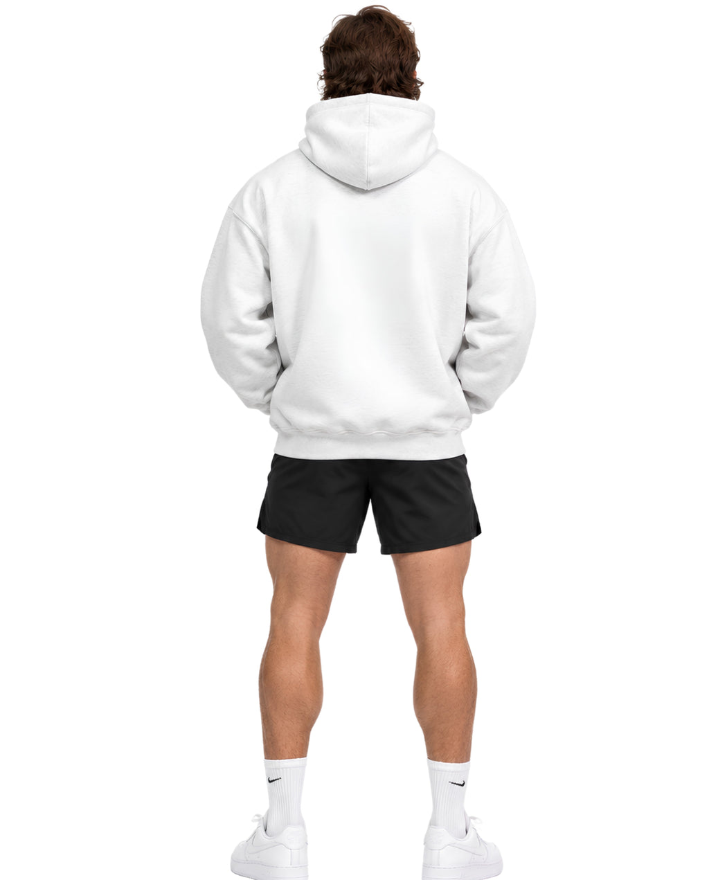 WhiteGymverseHoodieMaleBackFullBody