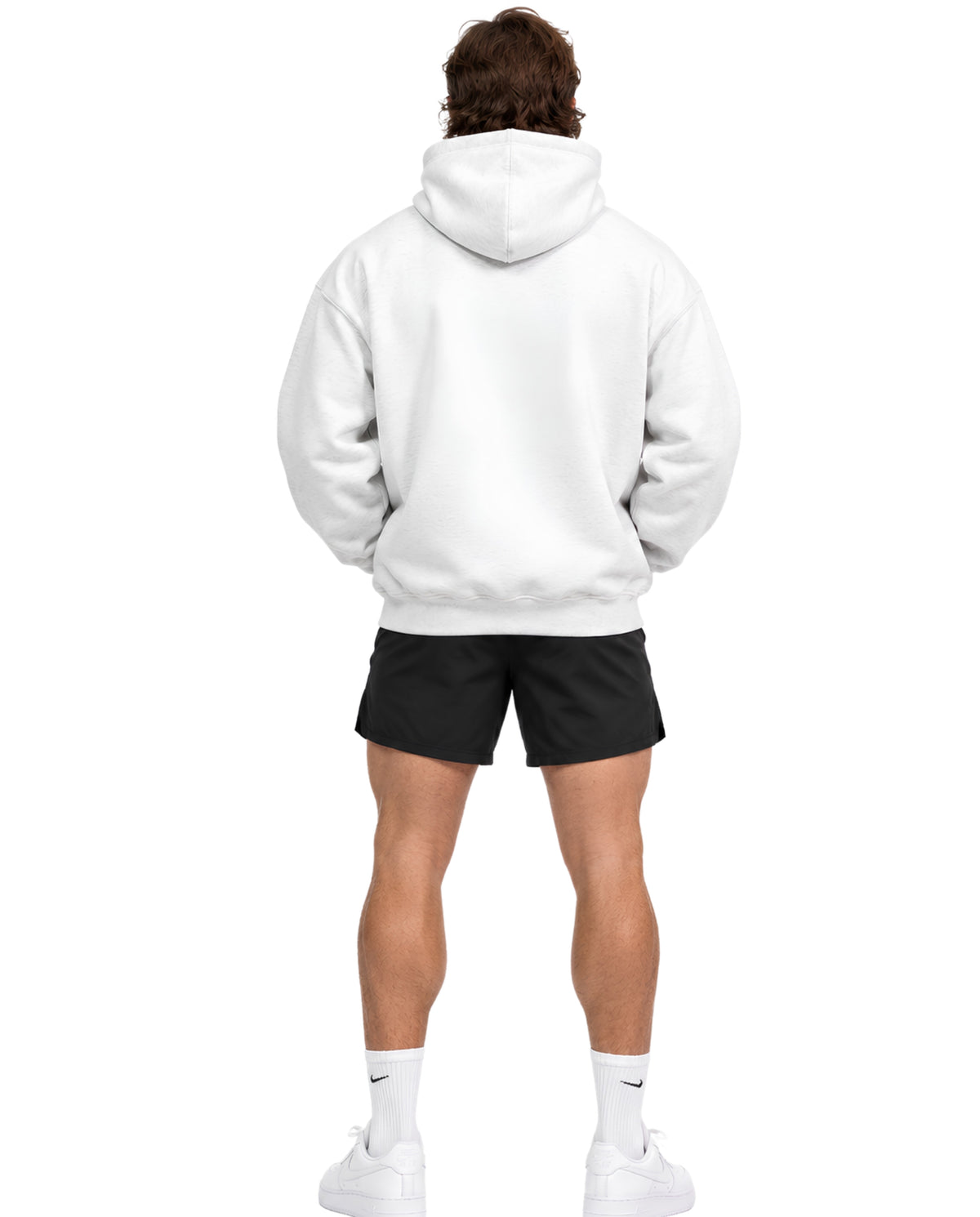 WhiteGymverseHoodieMaleBackFullBody