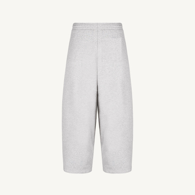 Light Grey Marl Straight-Leg Baggy Sweatpants-2