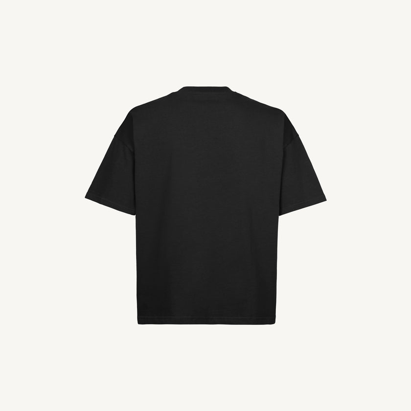 Black Oversized Boxy Tee-2