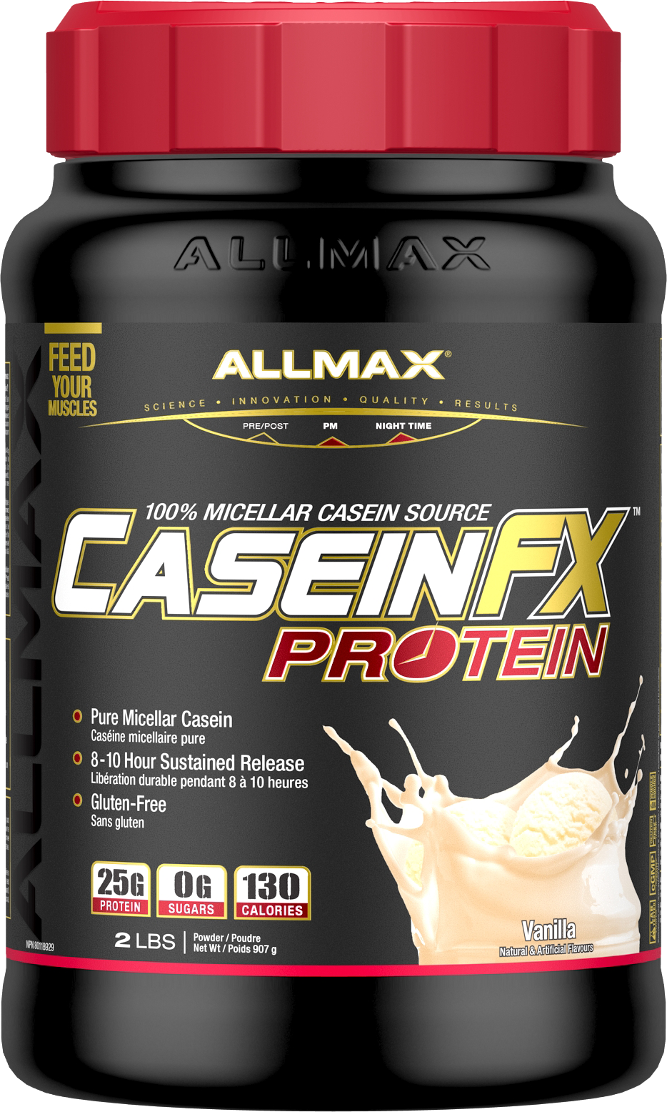 ALLMAX Casein-FX – Ultra Slow-Release Micellar Casein Protein (2 lb)-2