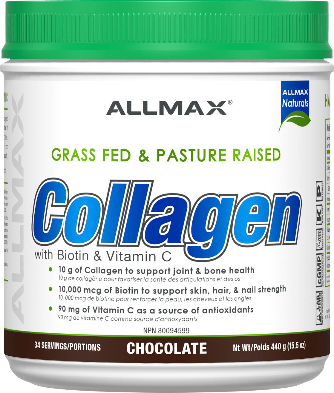 Allmax Collagen + Biotin 440g-2