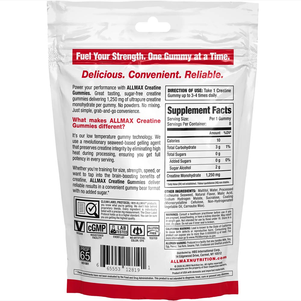 Allmax Creatine Gummies Bag 10g Bag