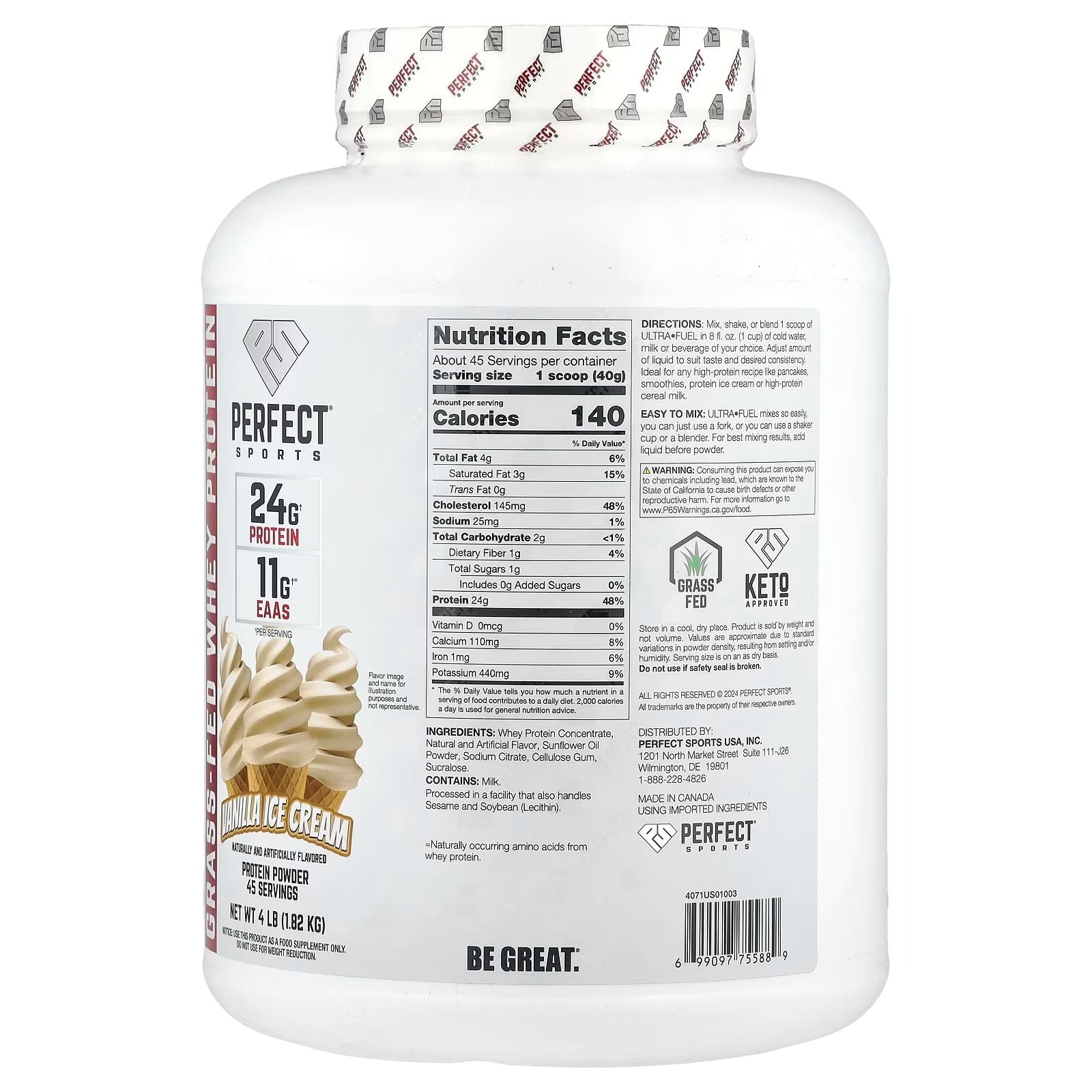 PS FUEL - Grass-Fed Whey Protein 4lbs