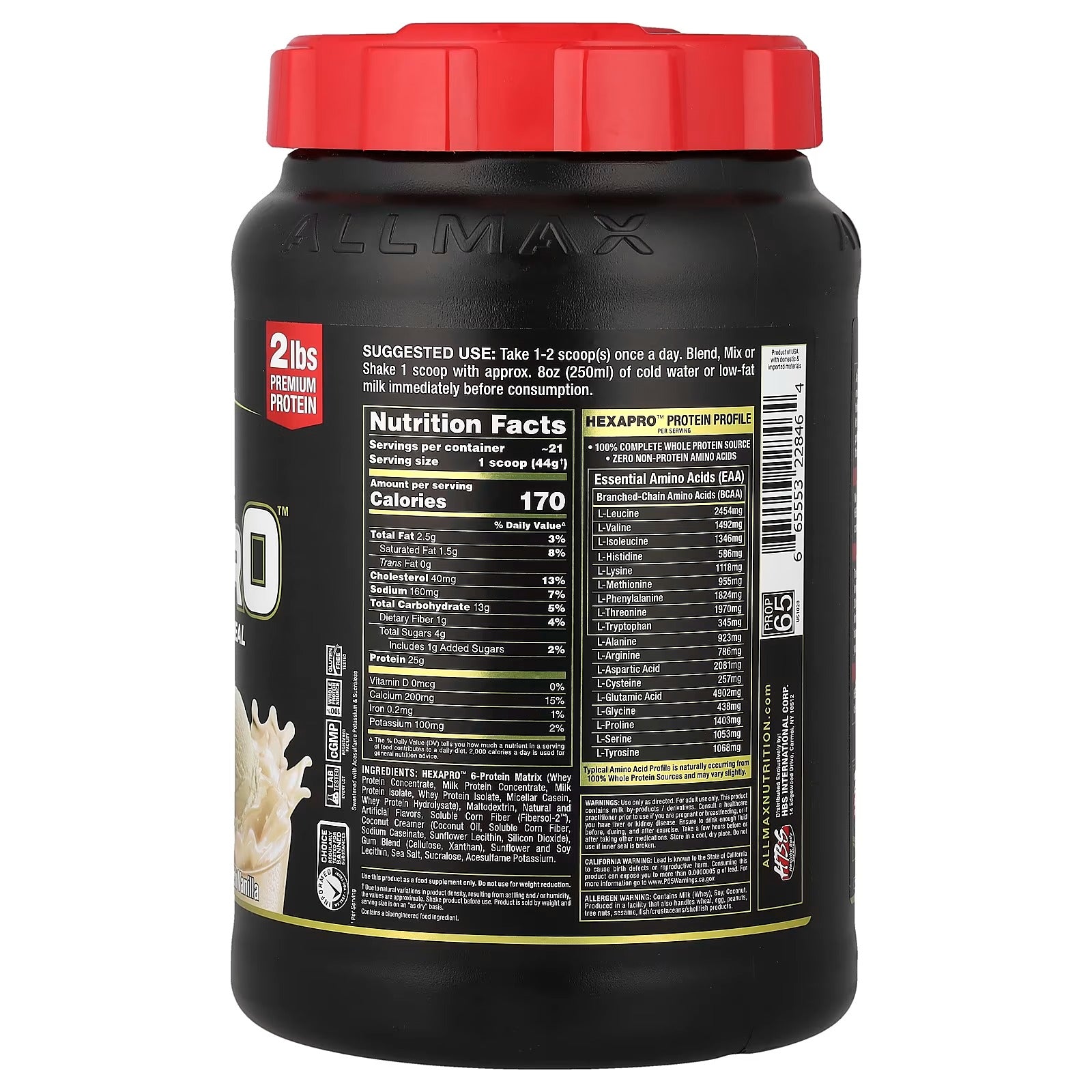 Allmax HexaPro 2lb French Vanilla
