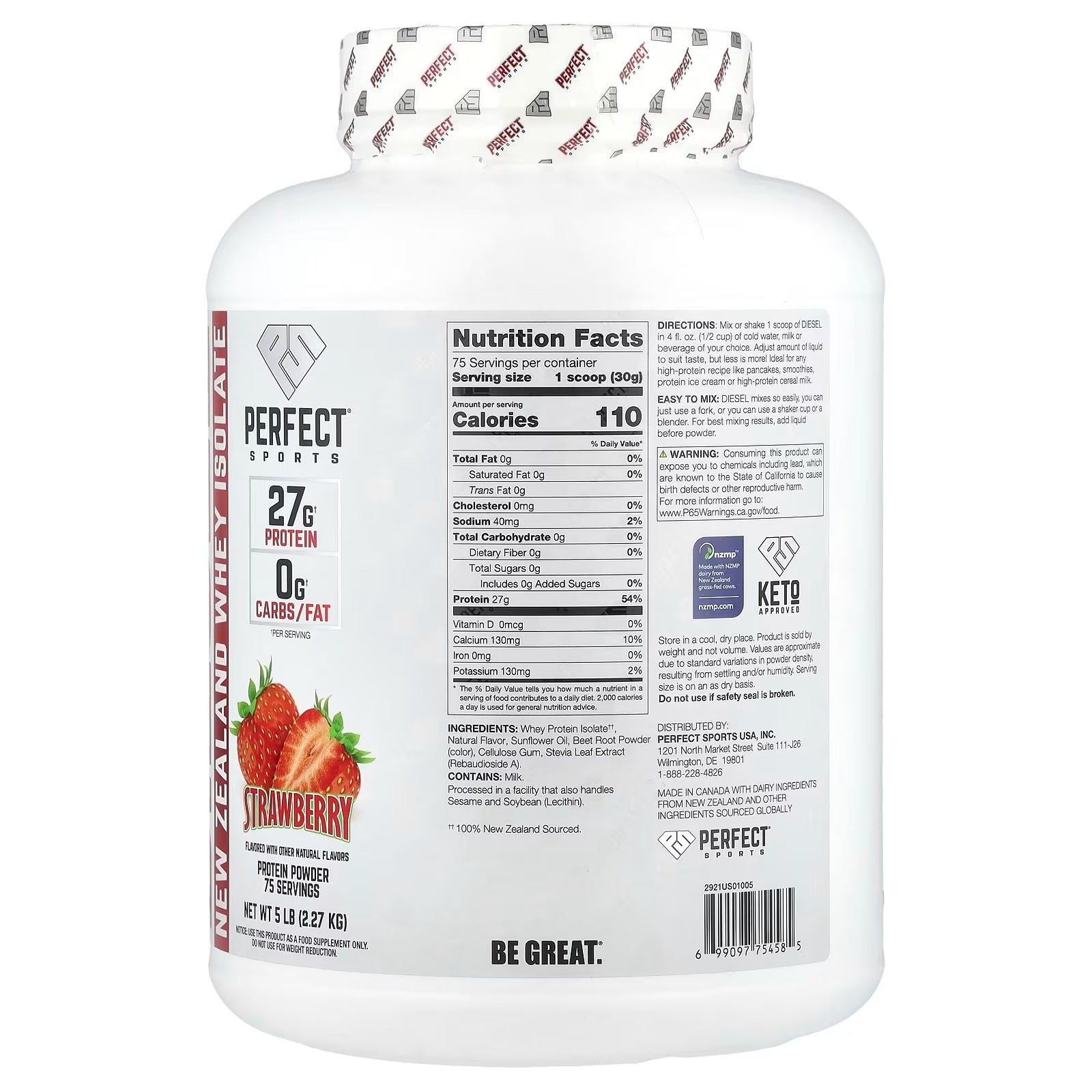 PS Diesel New zealand Whey Isolate 2lbs