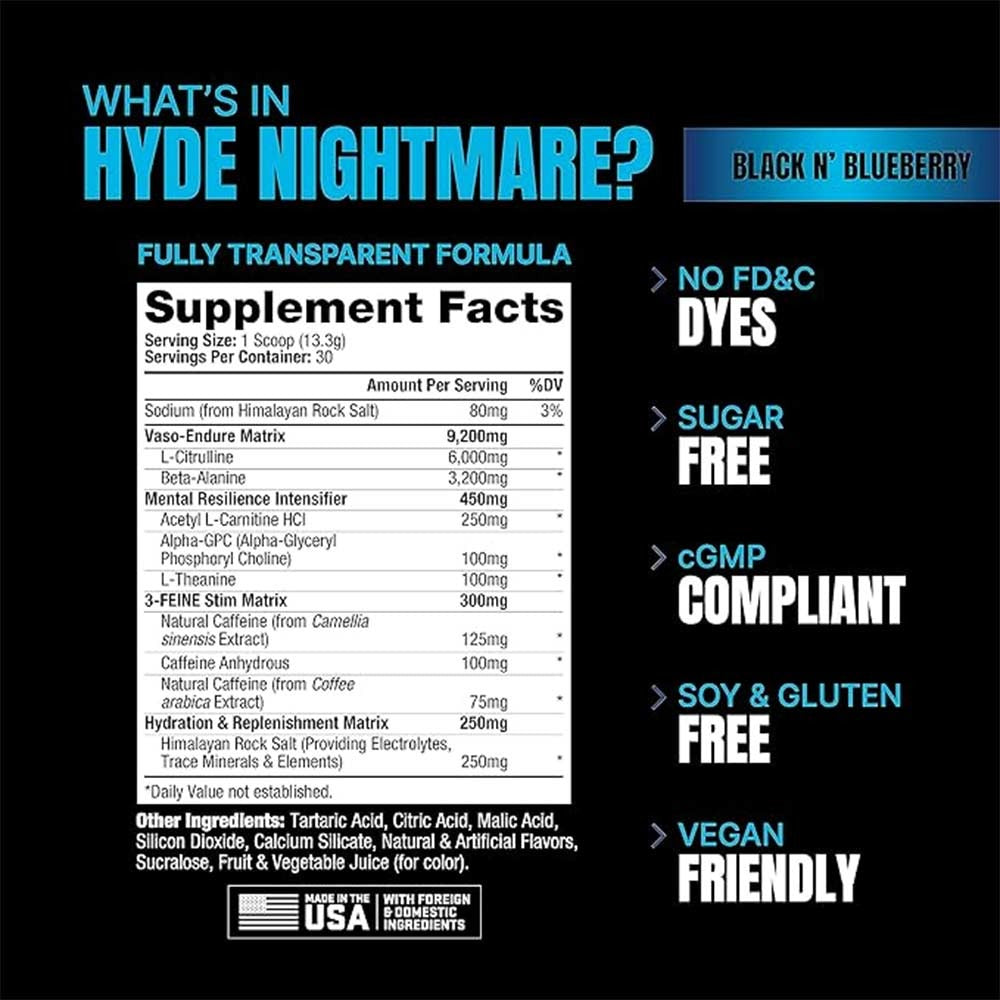 ProSupps Hyde Nightmare - Black N' Blueberry
