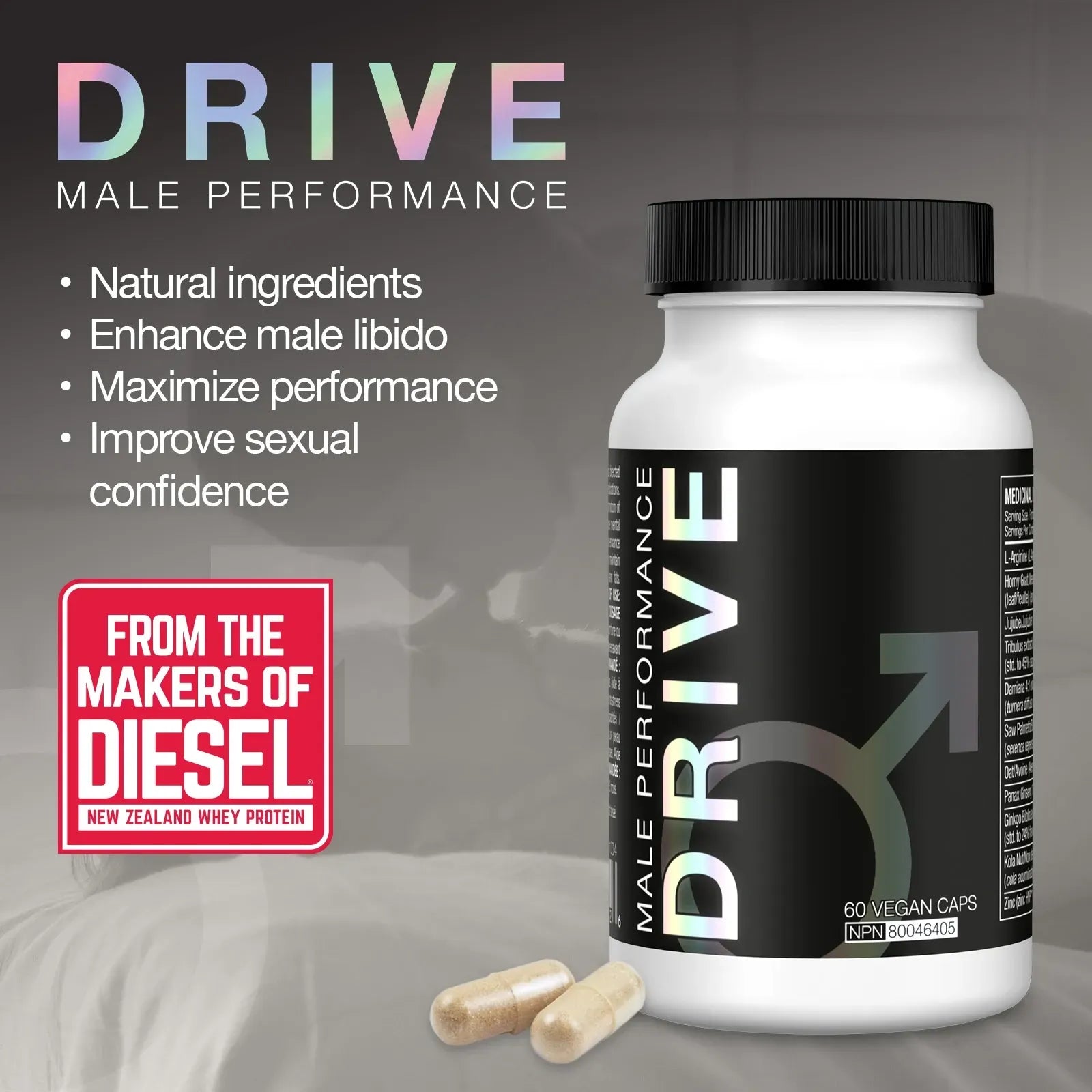 Perfect Sports Drive - Male Performance Enhancer, 60 Caps