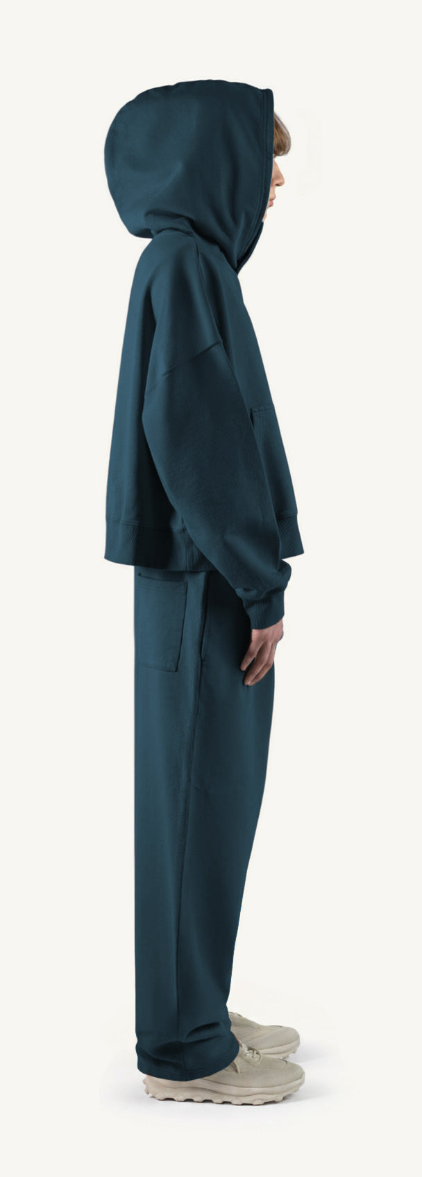 Navy Blue Straight-Leg Baggy Sweatpants.-3