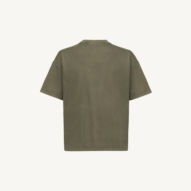Vintage Olive Oversized Boxy Tee
