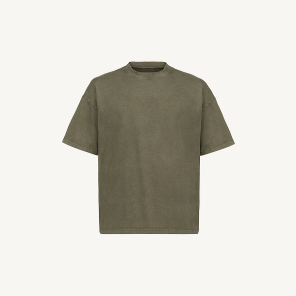 Vintage Olive Oversized Boxy Tee