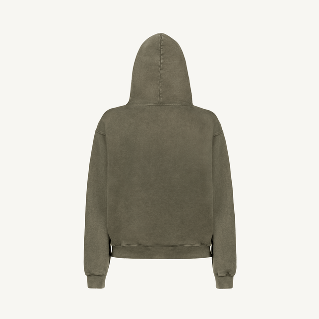 Vintage Olive Oversized Hoodie-3