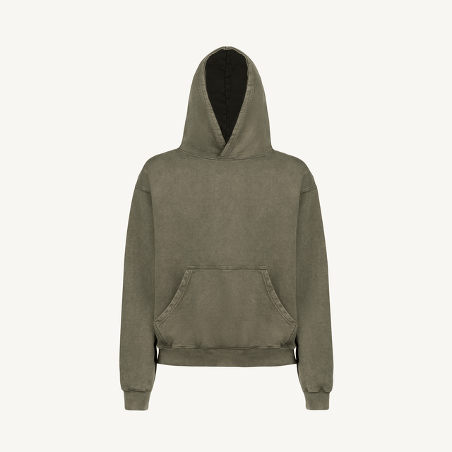 Vintage Olive Oversized Hoodie-2